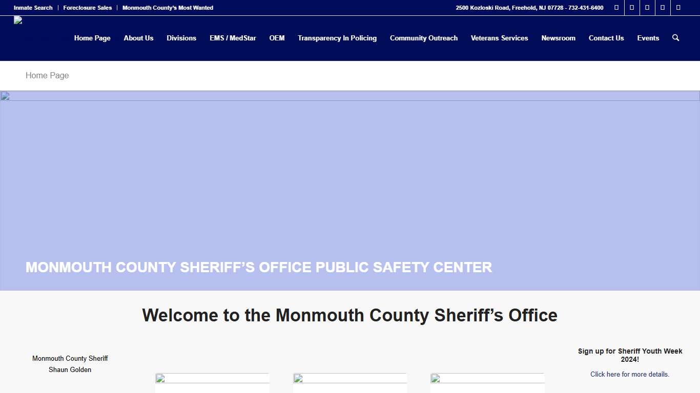 Home Page – Monmouth County Sheriff's Office